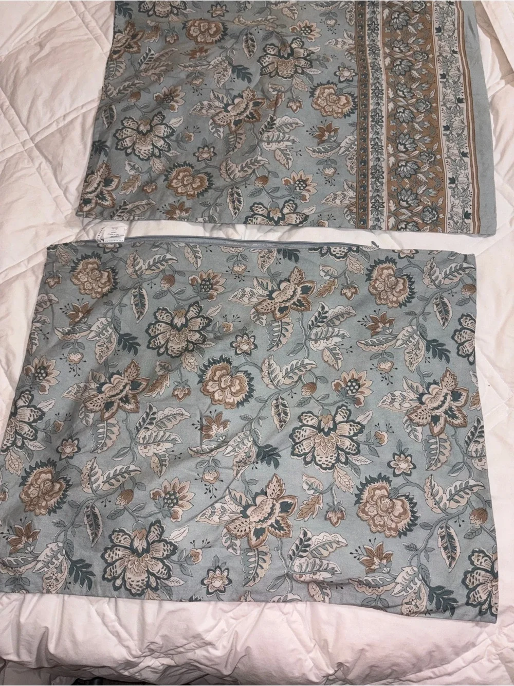 POTTERY BARN (2) “BROOKE FLORAL PRINTED” STANDARD SIZE shams